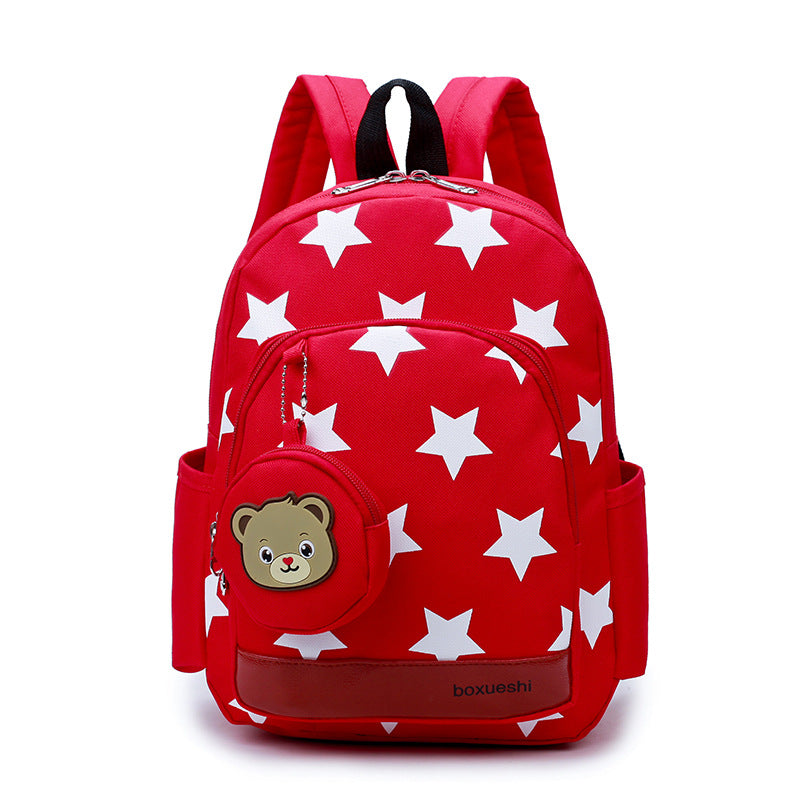 A small bear nursery school bag double shoulder bag - Hiccupzz