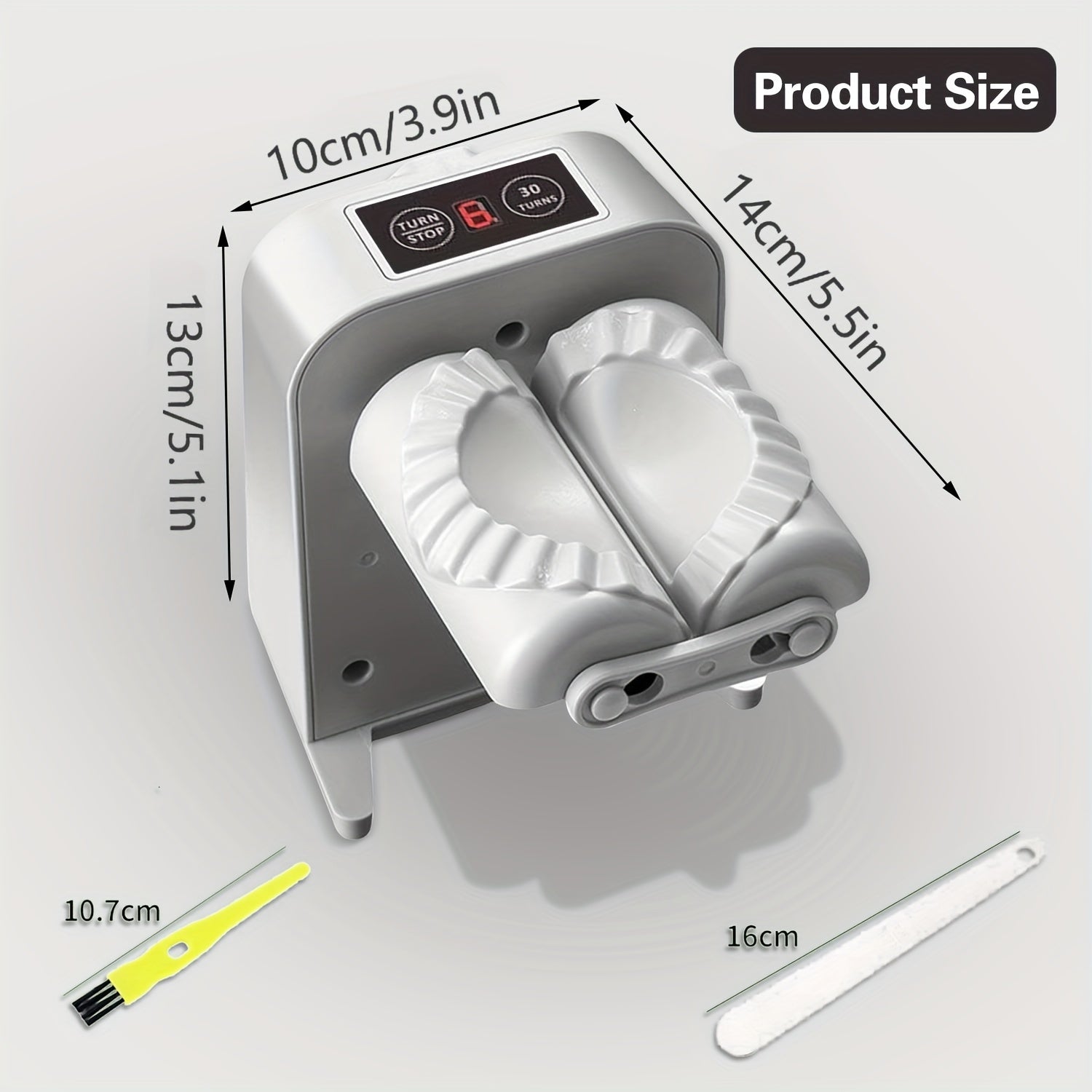 Dumpling Maker Press with Spoon & Brush - 2-Mode Quick Dumpling, Wonton & Chinese Dumpling Forming Tool - Hiccupzz