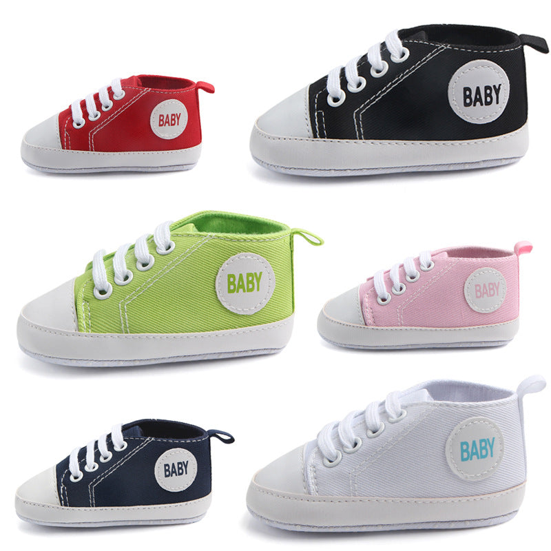 Canvas Classic Sports Sneakers Baby Boys Girls First Walkers Shoes Infant Toddler Soft Sole Anti-slip Baby Shoes - Hiccupzz
