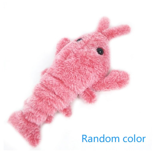 Pet Toys Electric Jumping Shrimp USB Charging Simulation Lobster Funny Cat Plush Pets Toy - Hiccupzz