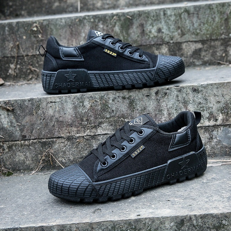 Men's Construction Site Labor Shoes, Wear-resistant And Breathable Canvas - Hiccupzz