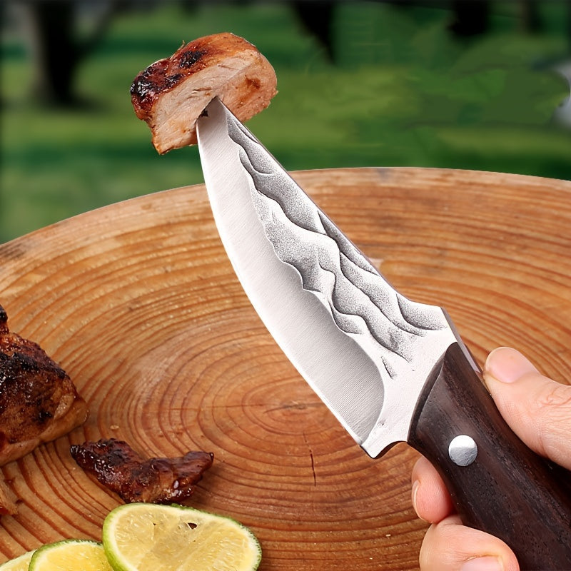 Outdoor Small Knife With Leather Cover Is Very Suitable For Outdoor Camping, Barbecue, Hiking, Fishing And Other Activities - Hiccupzz
