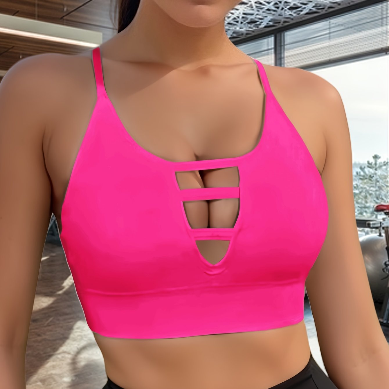 Women's Cut-Out Front High-Elastic Sports Bra - Hiccupzz