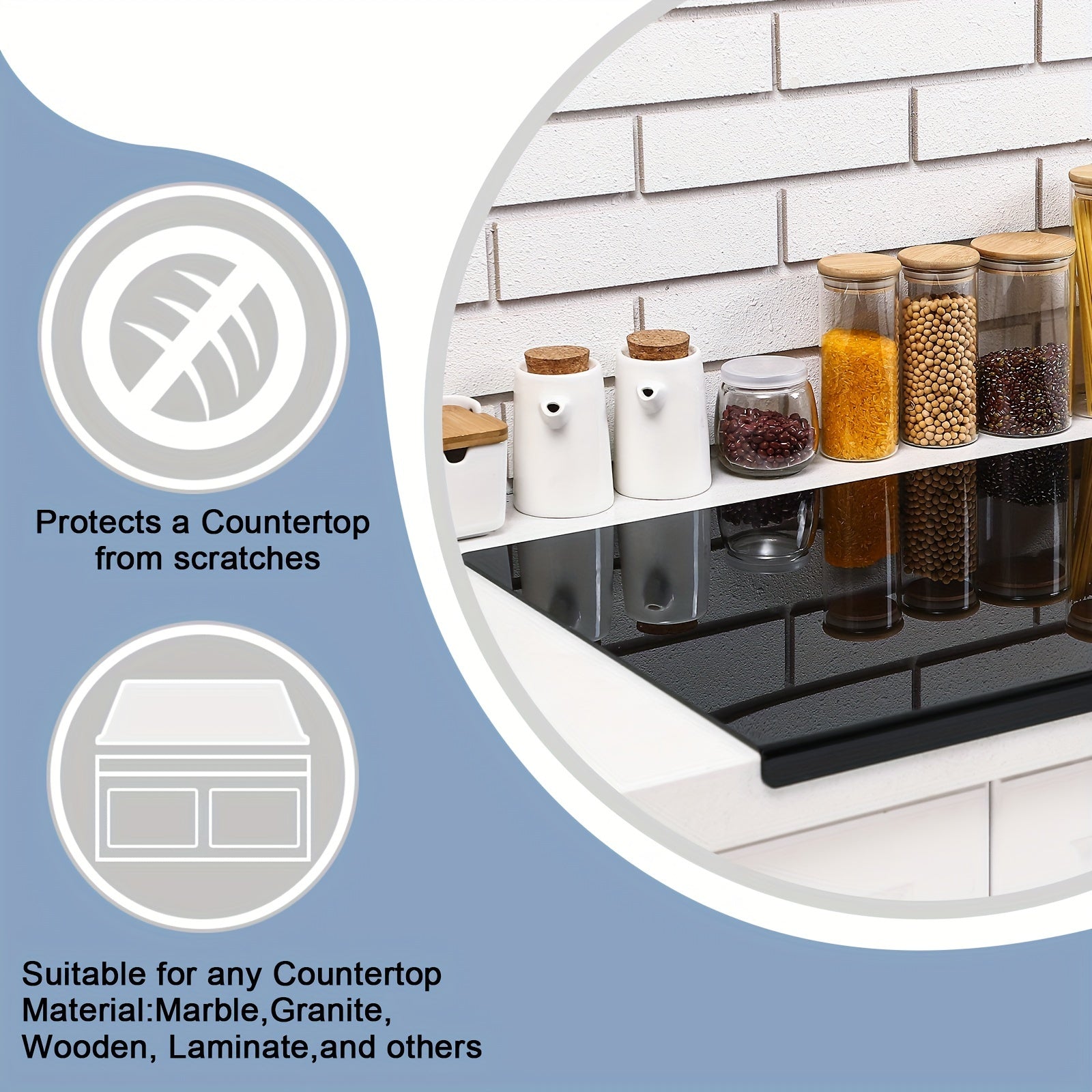 Acrylic Cutting Board for Kitchen Counter Cutting Board with Lip Non Slip Lightweight Acrylic Chopping Board for Countertop Protector Cover Home and Kitchen Gifts (Black, 36 x 24 Inch) - Hiccupzz