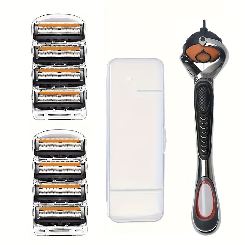 Men's Six-Layer Precision Manual Shaver, Retro Style with Replaceable Blade - Hiccupzz