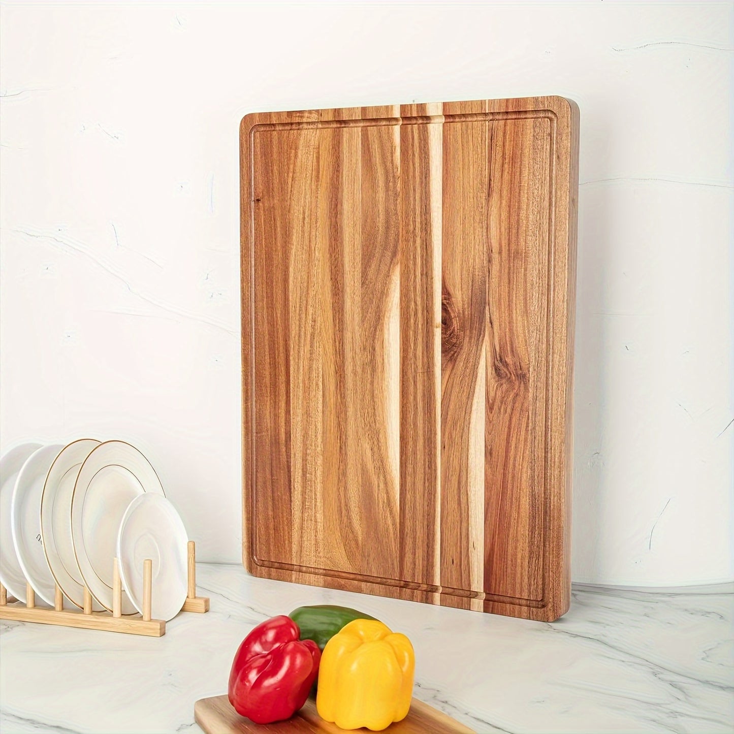 Acacia Cutting Board for Kitchen, XXL Extra Large - Hiccupzz