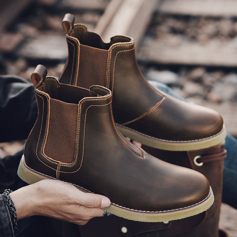 Men's Casual British Style Chelsea Dr Martens Boots - Hiccupzz