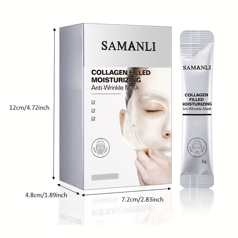 Anti-Aging Collagen Mask 5g x 20pcs - Deep Nourishment, Firming, Wrinkle Smoothing - Hiccupzz