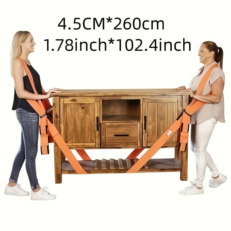 Heavy-Duty Nylon Lifting Strap Kit: Multifunctional Portable Carrier for Moving & Handling Tools, Home Storage & Organization - Hiccupzz