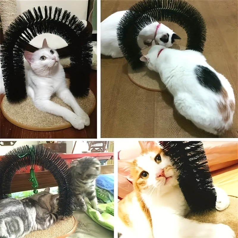 Cat Arch Self Groomer & Massger all in one : Pamper Your Feline With A Massage & Grooming Brush! - Hiccupzz