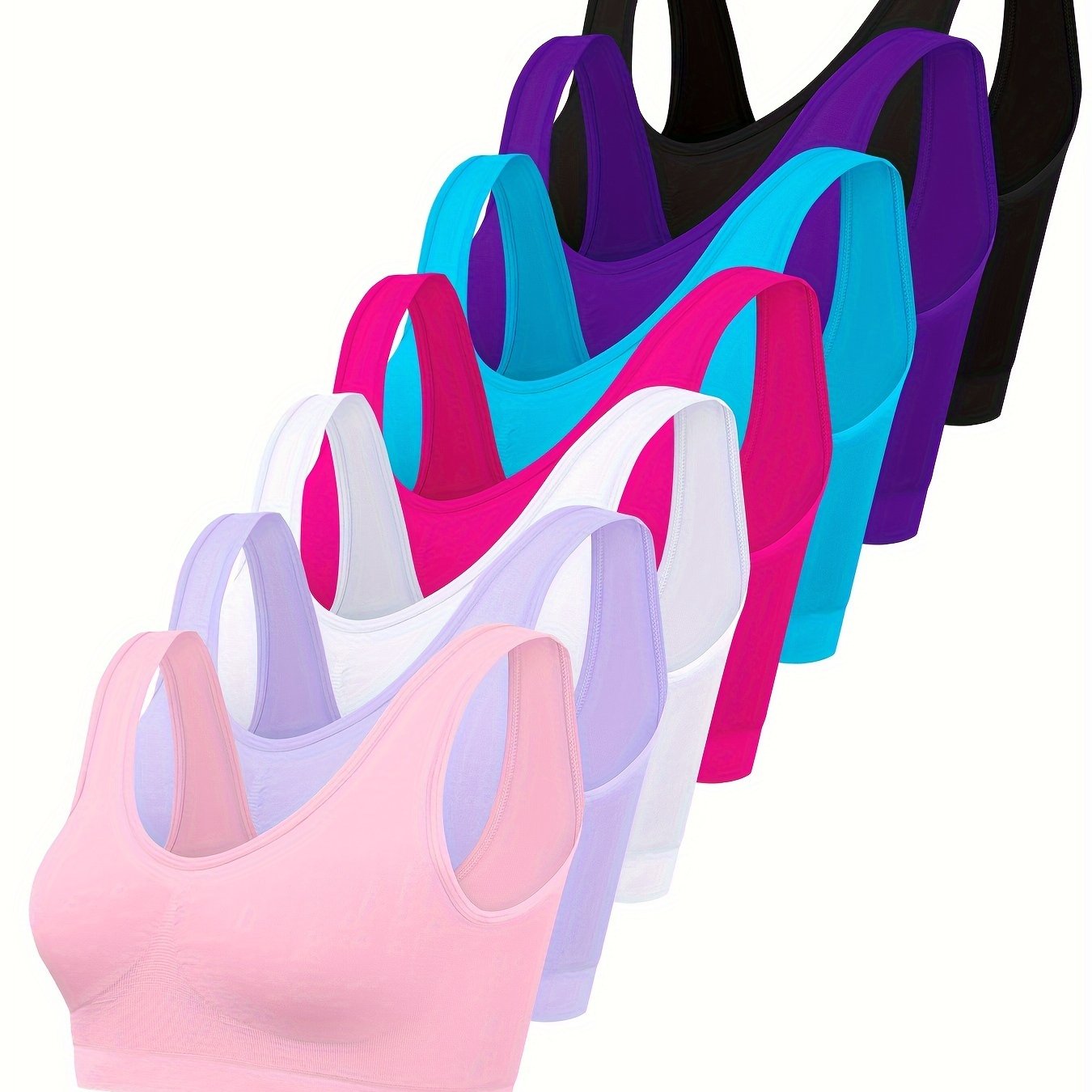 7pcs Comfortable and Breathable Seamless Sports Bra for Women - Perfect for Active Lifestyles - Hiccupzz