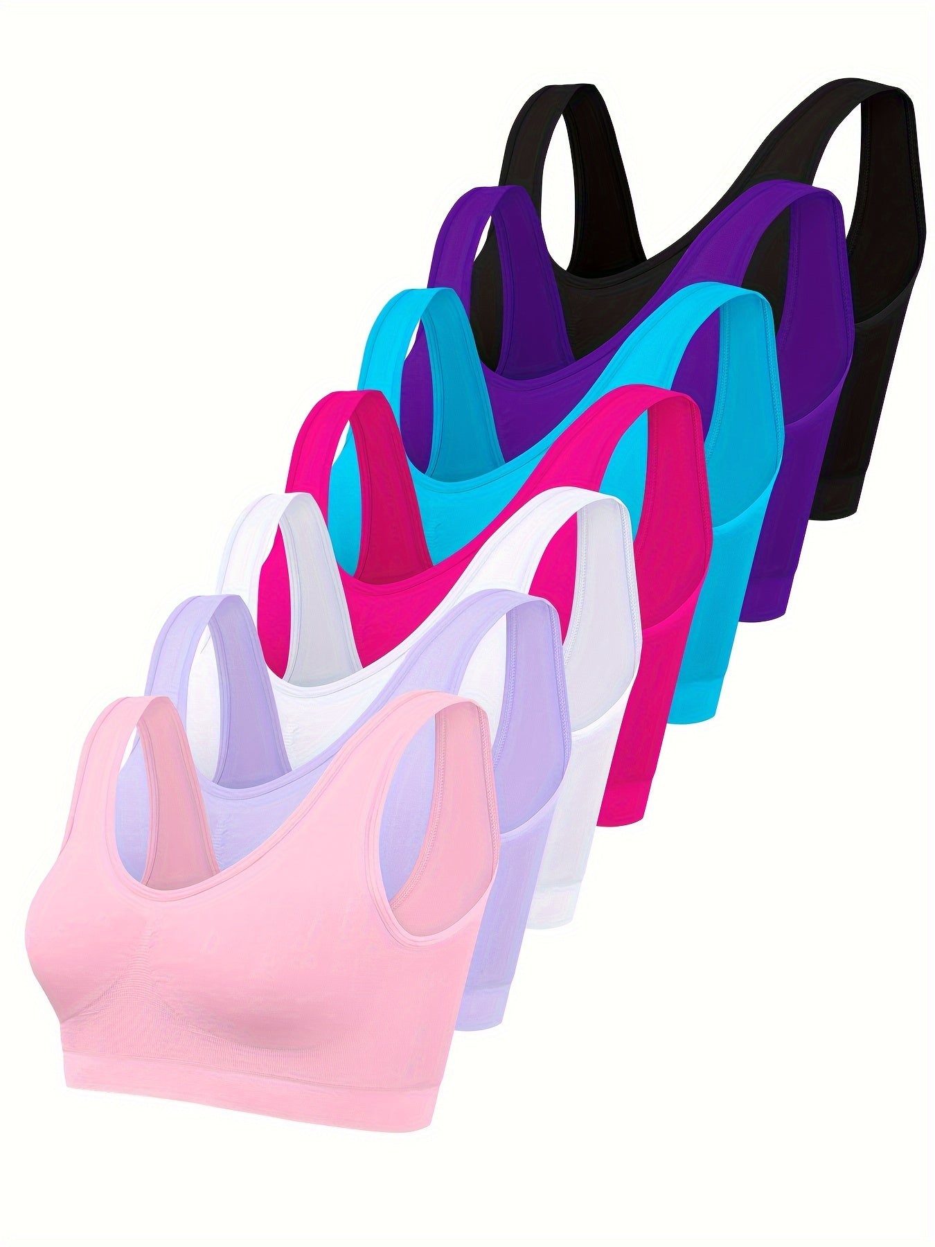 7pcs Comfortable and Breathable Seamless Sports Bra for Women - Perfect for Active Lifestyles - Hiccupzz