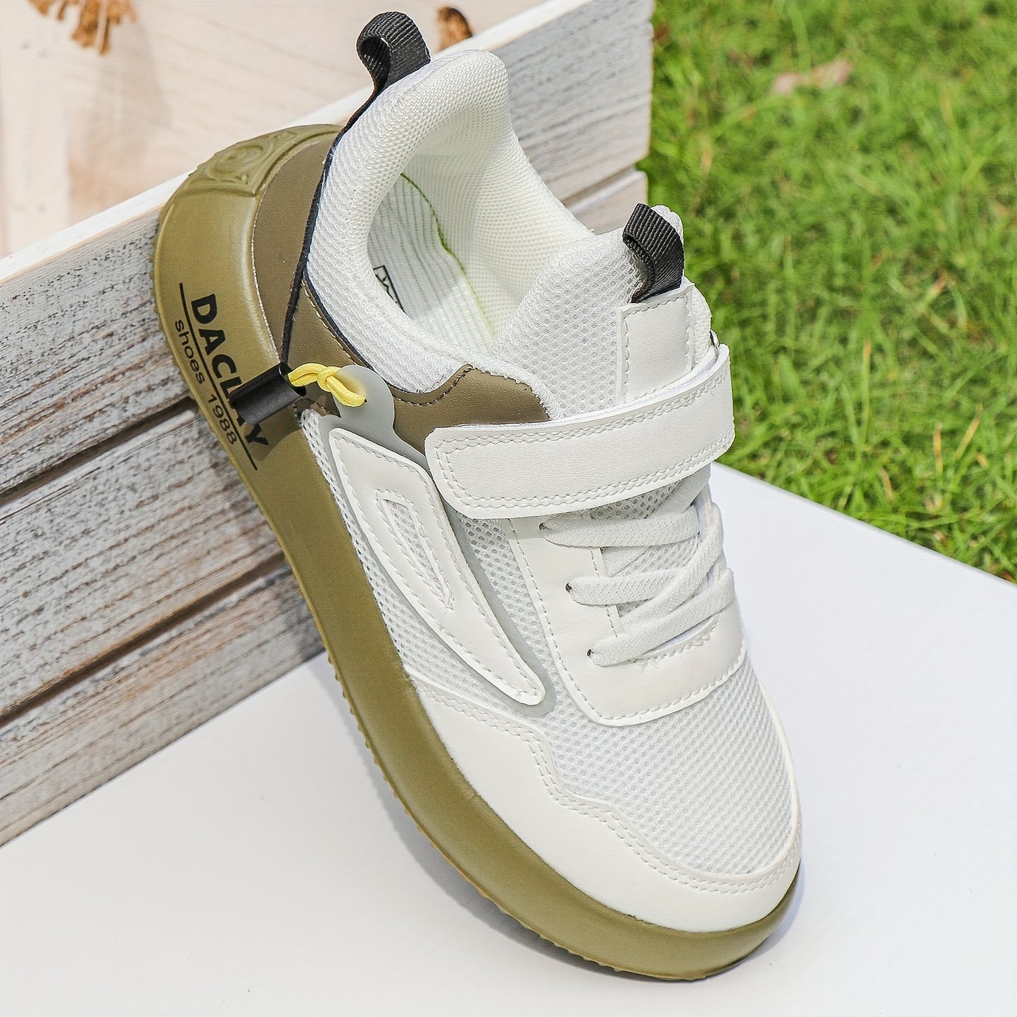 Kids' Vintage Street Sneakers - Breathable PU & Fabric Upper, EVA Sole, Round Toe. Ideal for Casual Wear, Hiking, and Daily Outdoor Activities (Spring/Fall/Summer). - Hiccupzz
