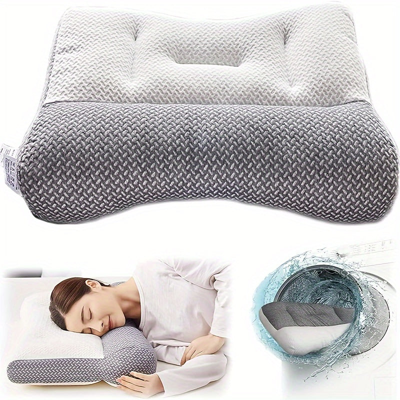 Ergonomic Memory Foam Neck Pillow - Adjustable Orthopedic Support for Side & Stomach Sleepers - Hiccupzz