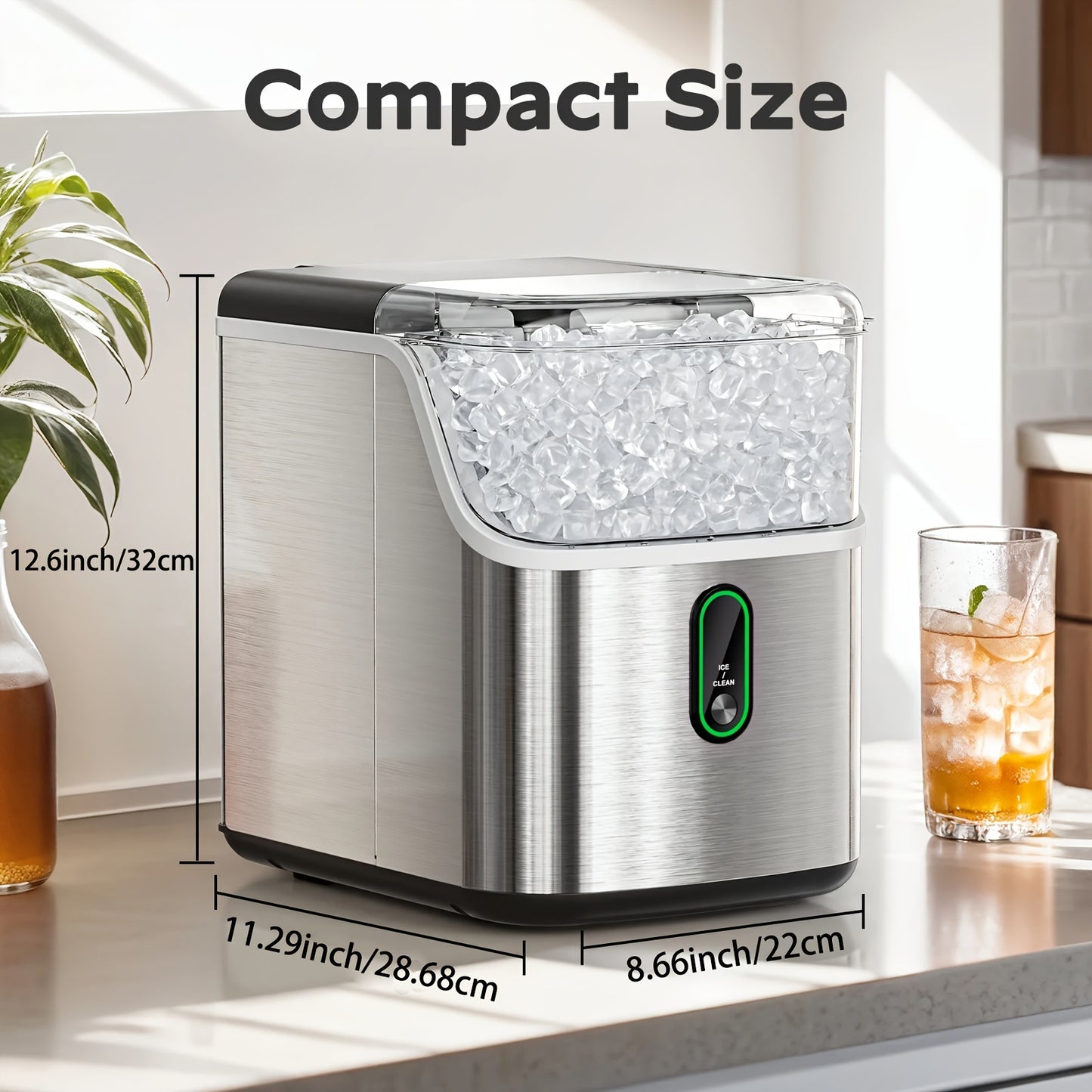 Portable Countertop Ice Maker – 9 Cubes in 6 Mins - Hiccupzz