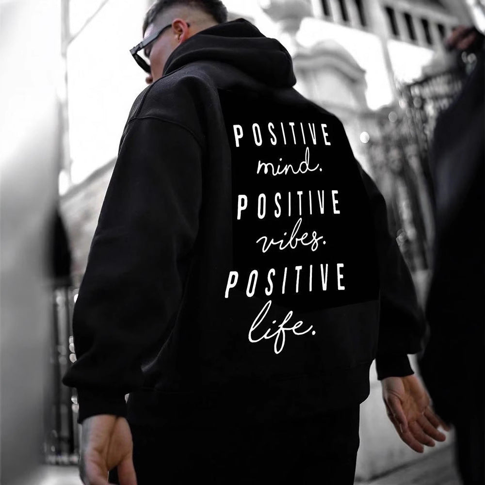 Autumn and Winter Fashion English Letter Printed Hoodie Cot