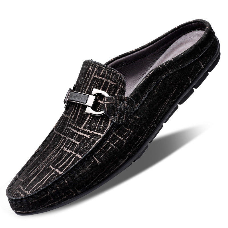 Men's Half Supporting Head Layer Low Top Bean Shoes - Hiccupzz