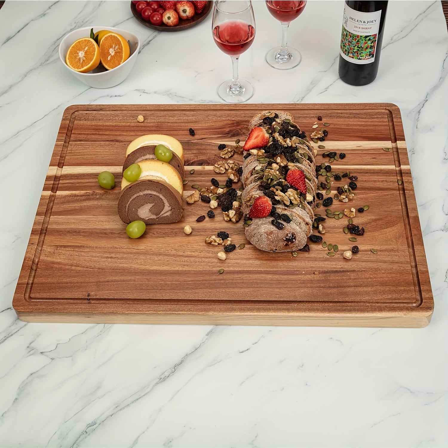 Acacia Cutting Board for Kitchen, XXL Extra Large - Hiccupzz