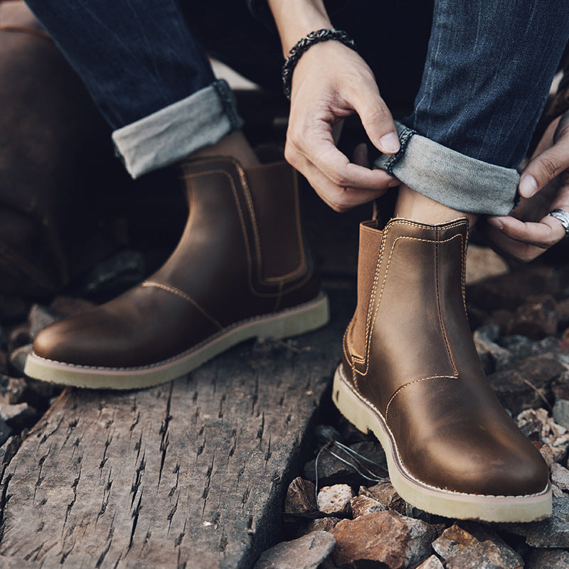 Men's Casual British Style Chelsea Dr Martens Boots - Hiccupzz