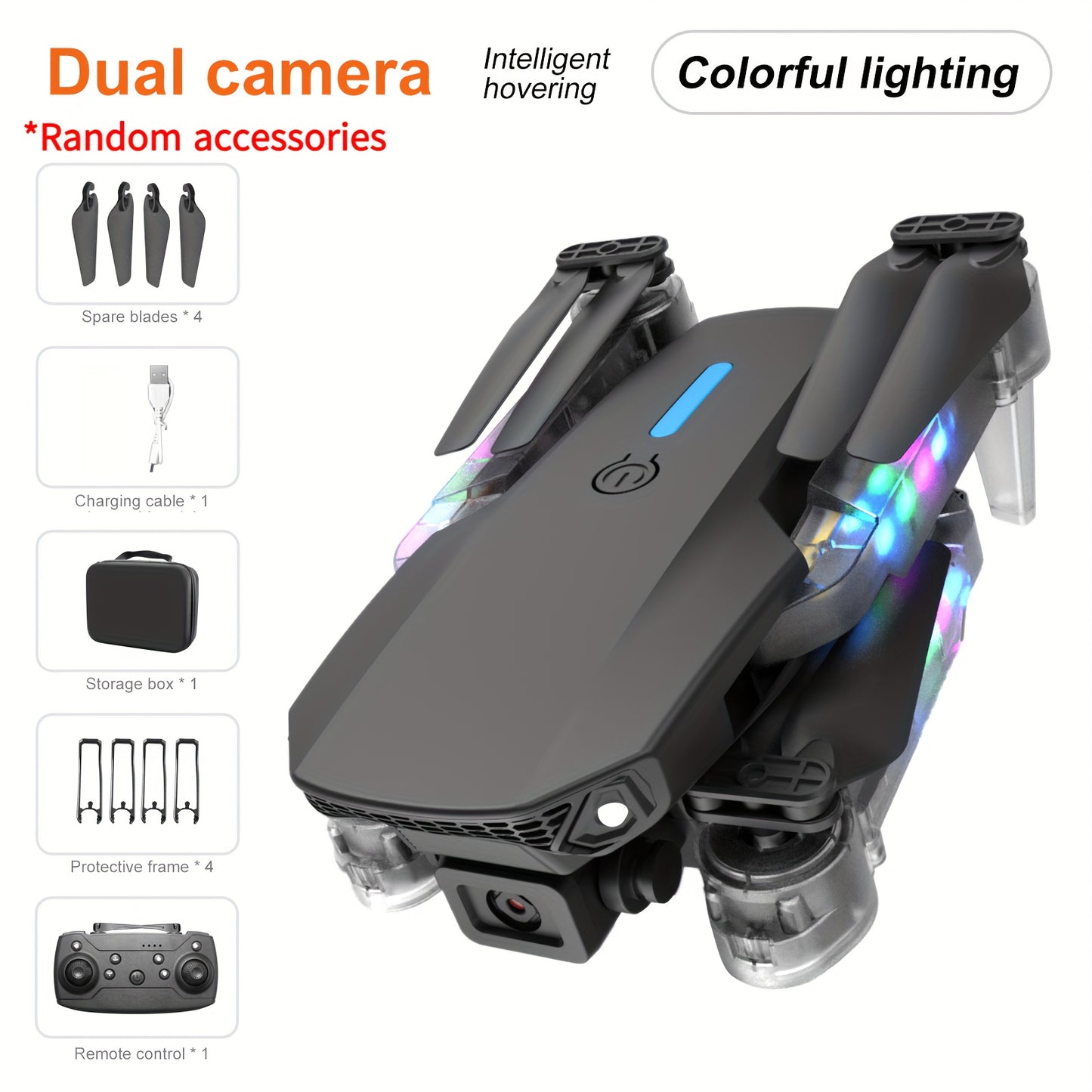 Foldable KBDFA E88 Drone with HD Camera, Obstacle Avoidance, and WIFI Control - Hiccupzz