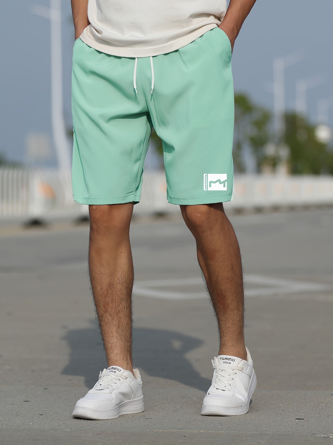 Men's Summer Shorts with Pockets - Slim Fit, Stretchy, and Stylish Graphic Design - Hiccupzz