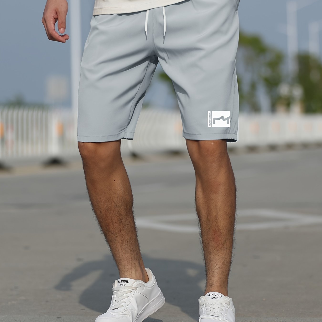 Men's Summer Shorts with Pockets - Slim Fit, Stretchy, and Stylish Graphic Design - Hiccupzz