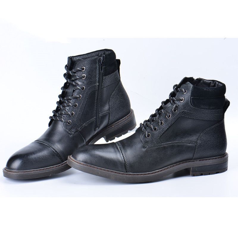 Men's Casual Leather Martin Boots - Hiccupzz
