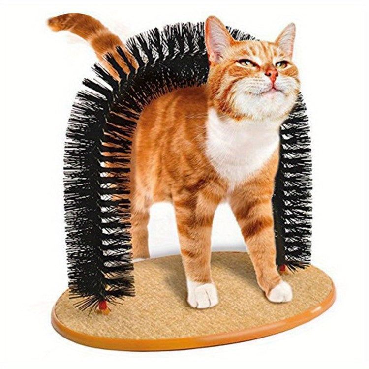 Cat Arch Self Groomer & Massger all in one : Pamper Your Feline With A Massage & Grooming Brush! - Hiccupzz