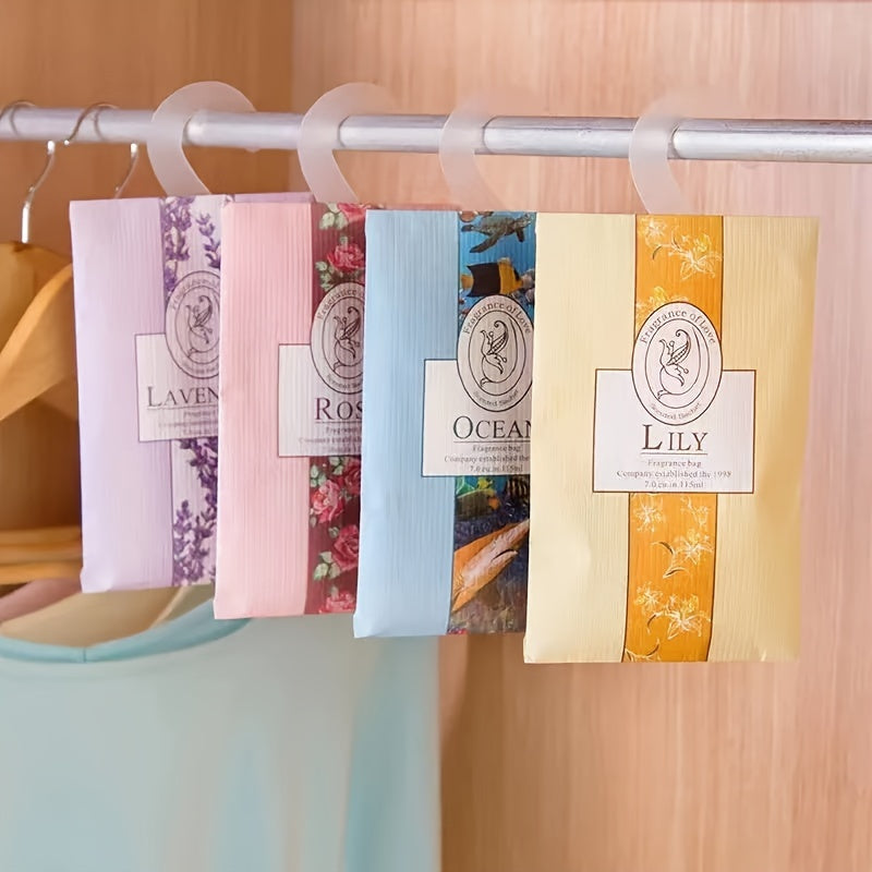 4pcs Lavender Fragrance Bag, Wardrobe Fragrance Bag, Long-lasting Flowy Fragrance, Small Fragrance Bag, Fresh Bedroom Room Decor - Hiccupzz