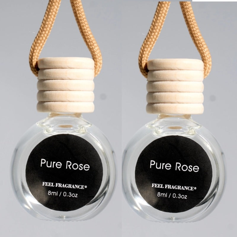 Puer Rose - 8ml Car Air Freshener Automotive Scents. Car Air Freshener with 30-Day Long-Lasting Fragrance. Hanging Diffuser Bottles Remove Auto Odor. Home Deodorizer. (1, 2, 4 Bottles) - Hiccupzz