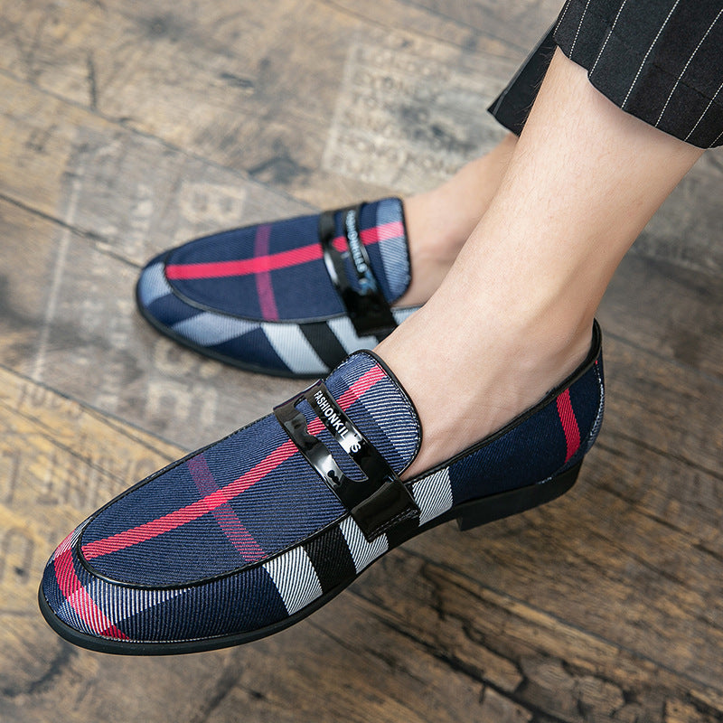 Spring Plaid British Pointed Casual Shoes - Hiccupzz