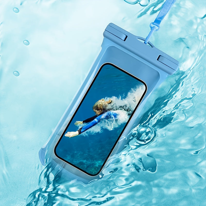 Waterproof Phone Pouch – 3D Design, Clear Dry Bag for 8-Inch Smartphones with Neck Strap - Hiccupzz