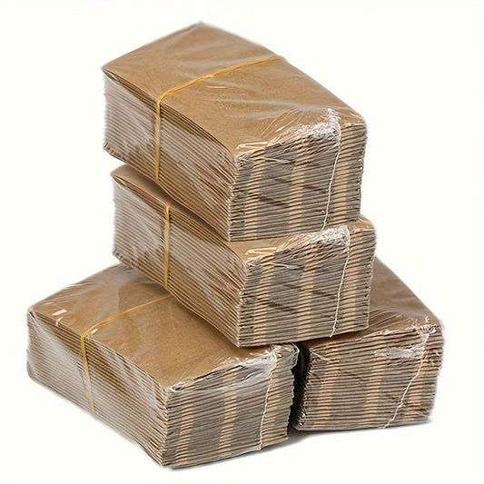 50/100 Pcs Heat-Insulated Double-Layer Corrugated Coffee Cup Sleeves for 12oz-24oz Drinks - Anti-Slip and Anti-Scald Design, Ideal for Coffee Shops and Beverage Stalls - Hiccupzz