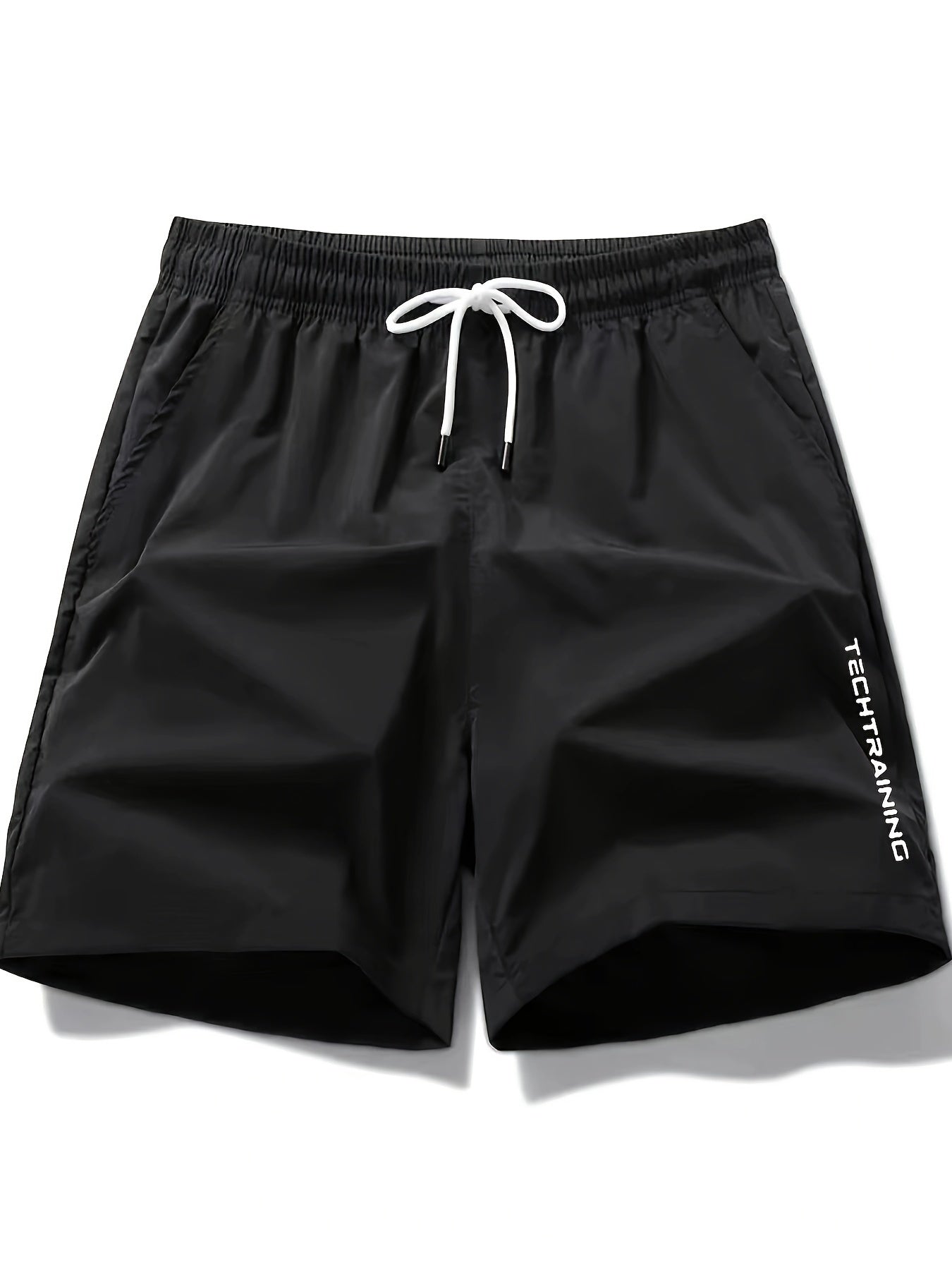 Men's Casual Loose Fit Active Shorts, Chic Letter Print Sports Shorts For Summer - Hiccupzz