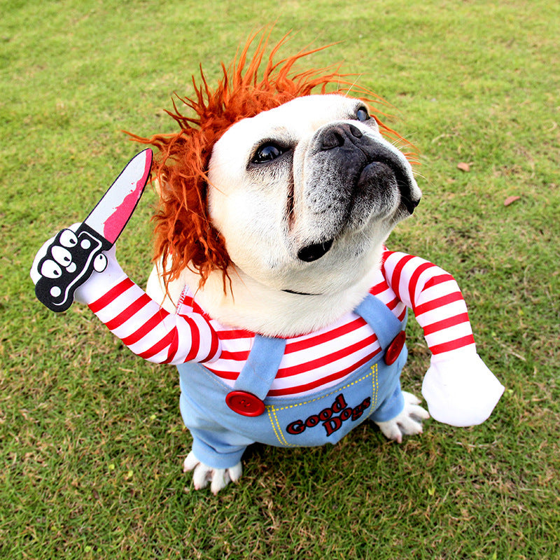 Halloween Pet Costume Pet Dog Funny Clothes Adjustable Dog Cosplay Costume Scary Costume Party Gatherings - Hiccupzz