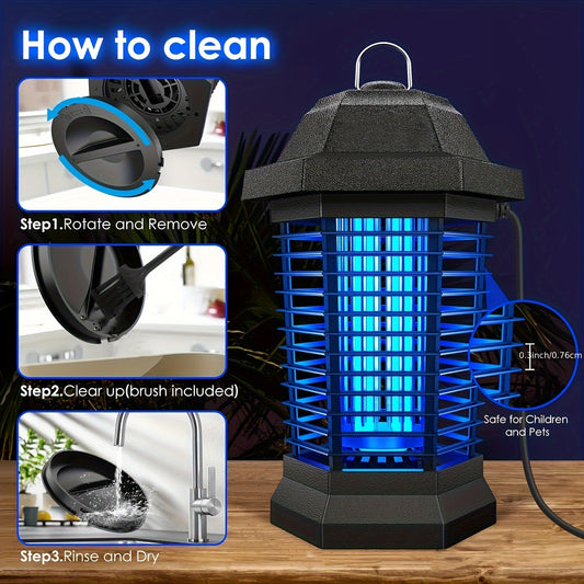 Outdoor Electric Insect Repeller – 90-130V, ABS Plastic Housing, Eliminates Flying Insects - Hiccupzz