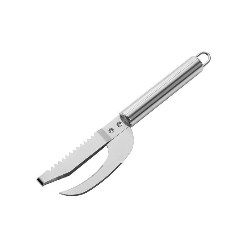 Kitchen 3 In 1 Stainless Steel Scale Planer Fish Scraper Fish Multi-Function Fish Scraper Scale Tool Fish Maw Knife - Hiccupzz