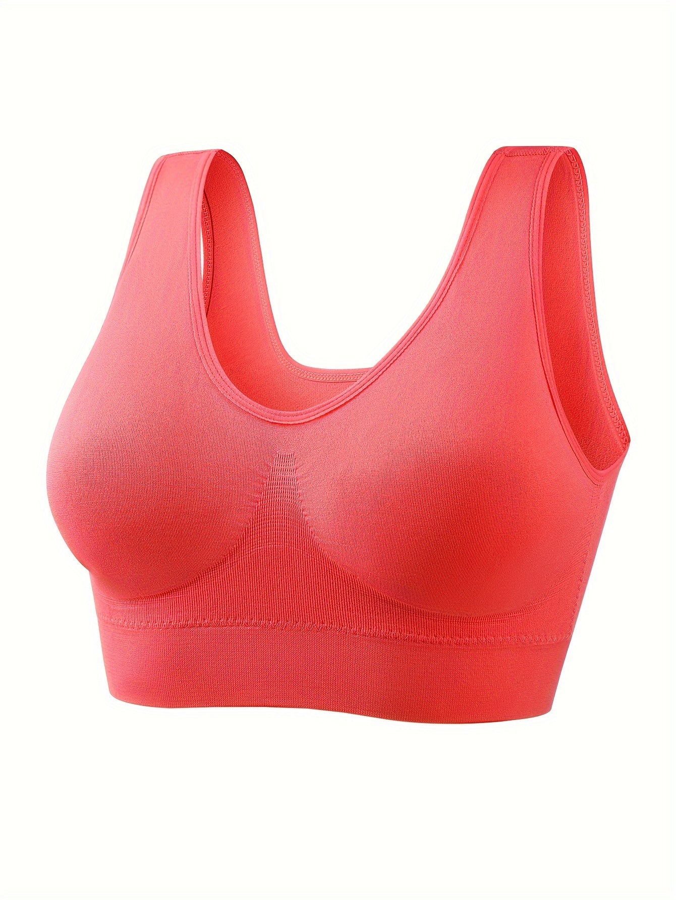 8pcs Plus Size Seamless Sports Bras - Wide Strap, Comfy, Breathable Bralette for Activewear - Hiccupzz