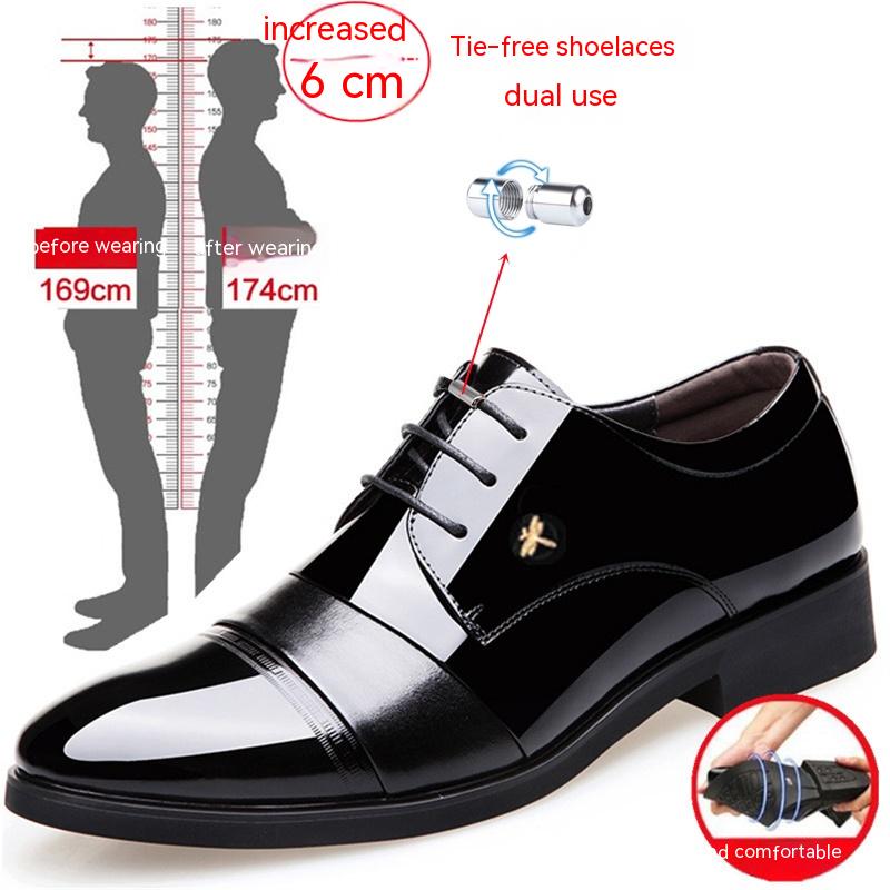 Men's Leather Shoes Casual Photo Increase - Hiccupzz