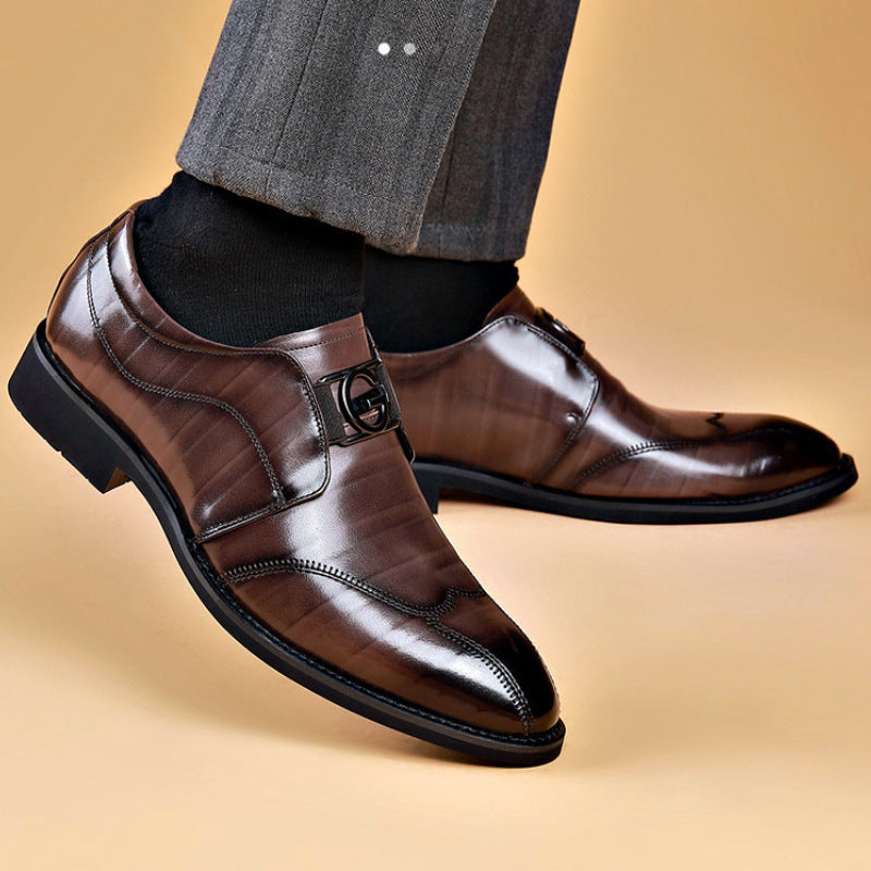 Mens Fashionable And Versatile Casual Business Leather Shoes - Hiccupzz