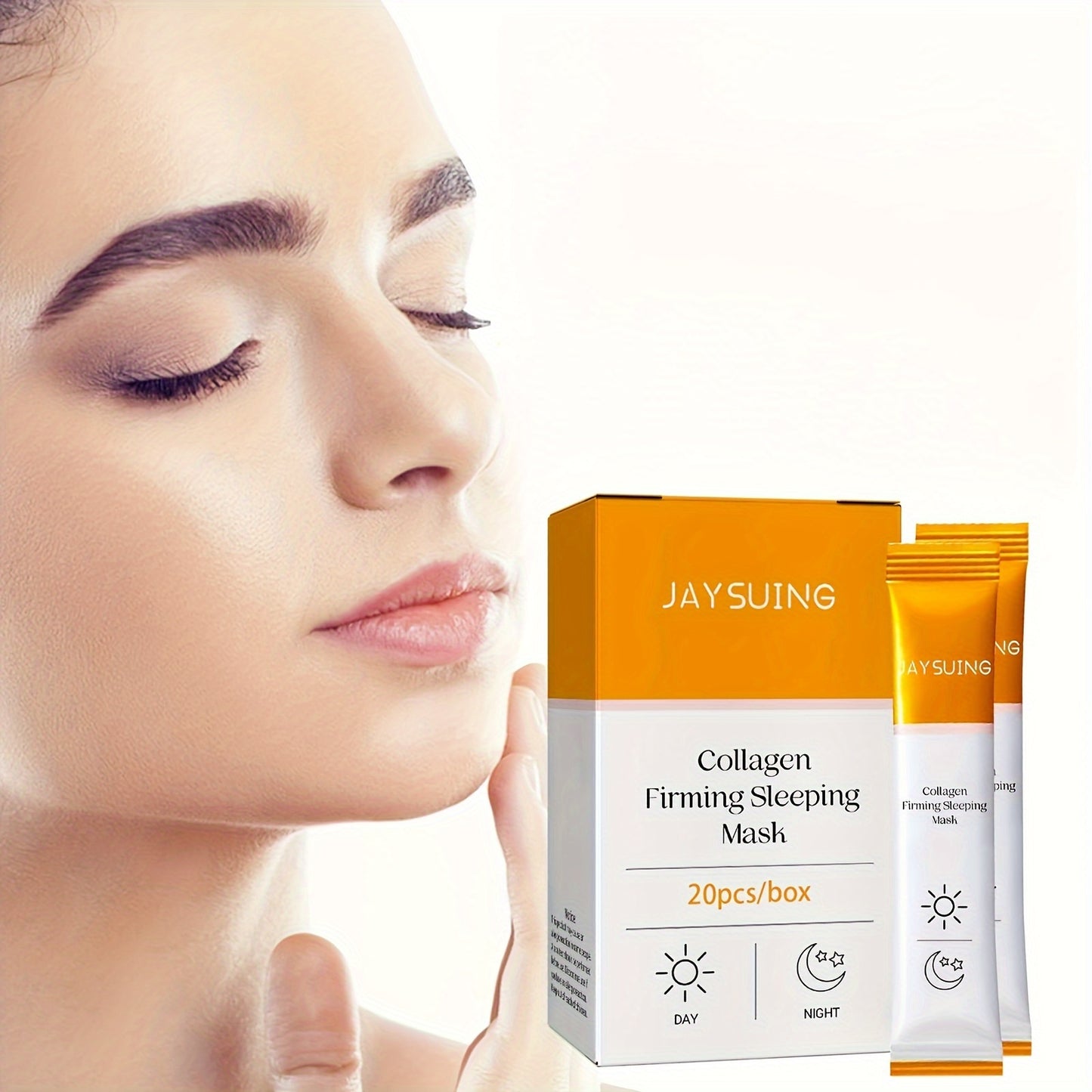 Collagen Firming Sleeping Mask, Firming Facial Wrinkles, firming Fine Lines And Wrinkles Around Eyes, Facial Mask For Women And Men - Hiccupzz
