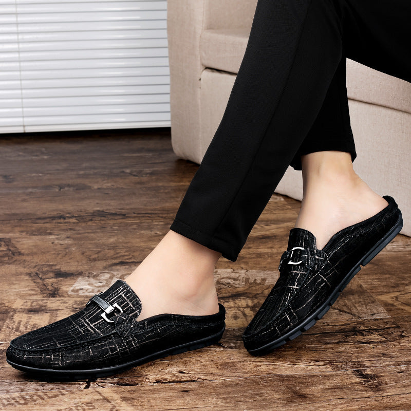 Men's Half Supporting Head Layer Low Top Bean Shoes - Hiccupzz
