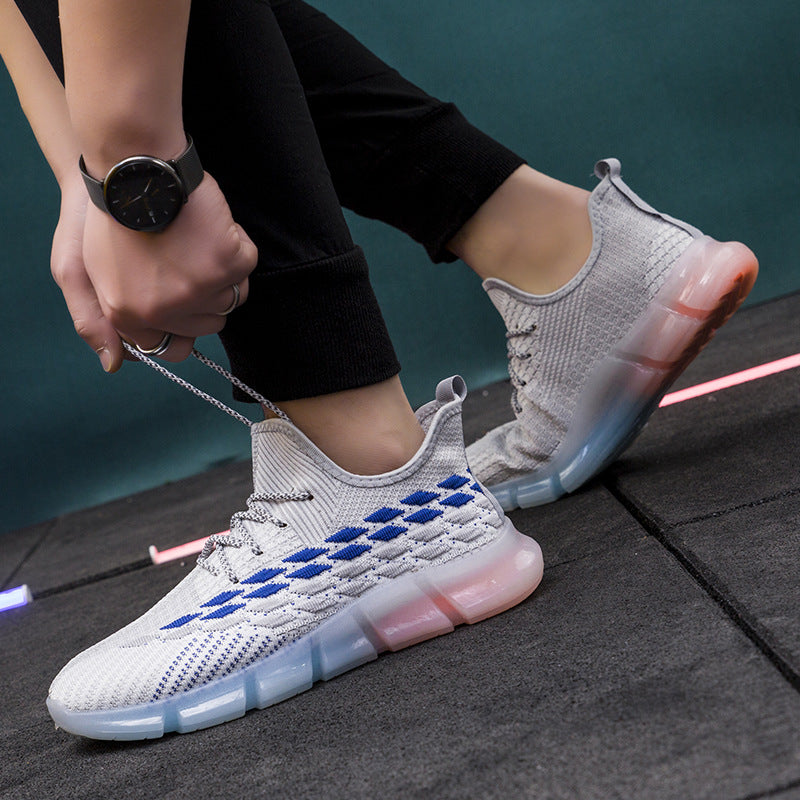 Spring And Autumn Summer New Breathable Sneakers Flyknit Surface All-matching Running Shoes - Hiccupzz