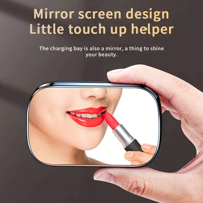 Long Working time, New Three-screen Intelligent Digital Display Power Wireless Earphones, High-end Fashionable Mirror Earphones, Mobile Phone Emergency Charging, Sports Game Music Headset - Hiccupzz