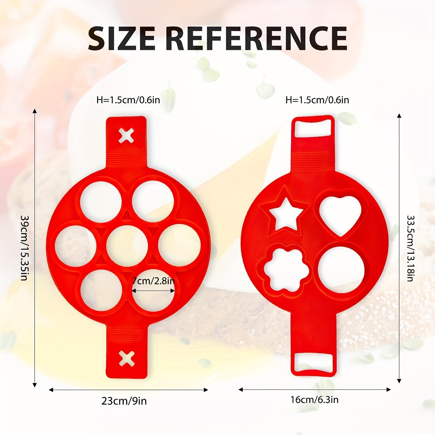 Flip N Cook Silicone Pancake Mold - Easy Flip Design, Non-Stick Surface, Heat Resistant Silicone - Ideal for Breakfast