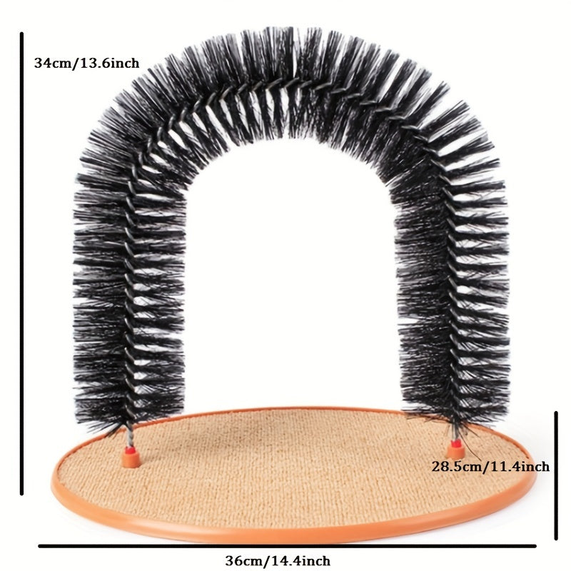 Cat Arch Self Groomer & Massger all in one : Pamper Your Feline With A Massage & Grooming Brush! - Hiccupzz