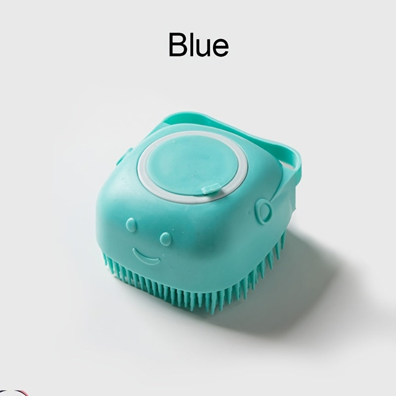 Gentle Silicone Pet Brush for Dogs and Cats – Massages and Cleans with Integrated Shower Gel Dispenser - Hiccupzz