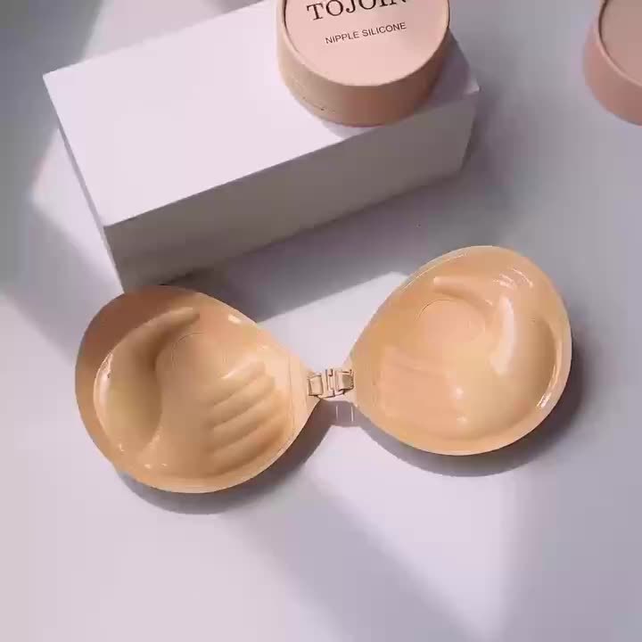 Palm-Shaped Adhesive Bra Pads, Thickened Cup Stick-On Bra, Invisible Strapless Push-Up Nipple Covers, Anti-Slip Breast Lift Pasties, Enhances Cleavage, Seamless Underwear for Small Busts - Hiccupzz