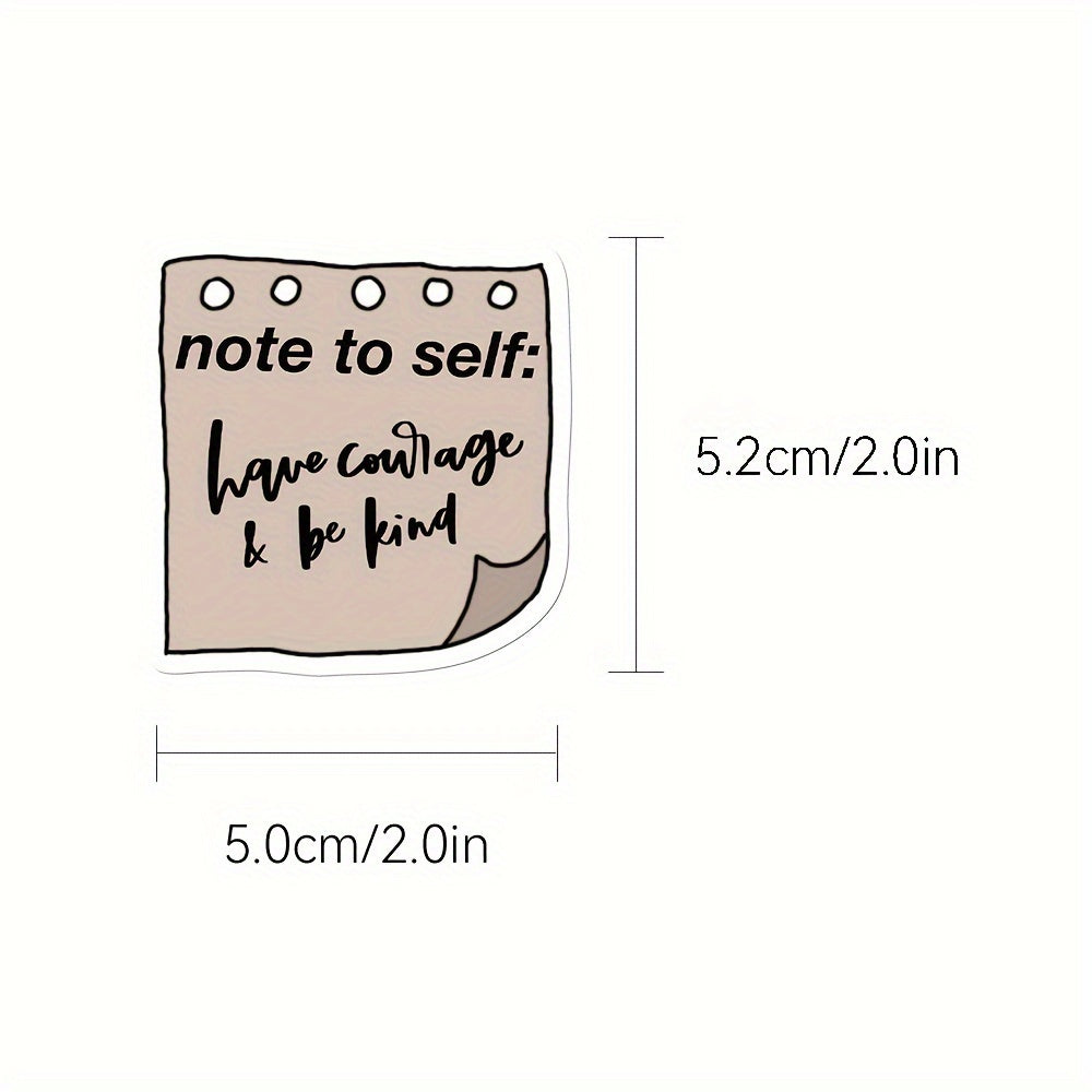 50pcs Bible Verse Sticky Notes – Waterproof PVC Self-Adhesive Christian Decals for Laptop, Notebook, Skateboard, and Luggage, Matte Finish, Irregular Shape, Single Use - Hiccupzz