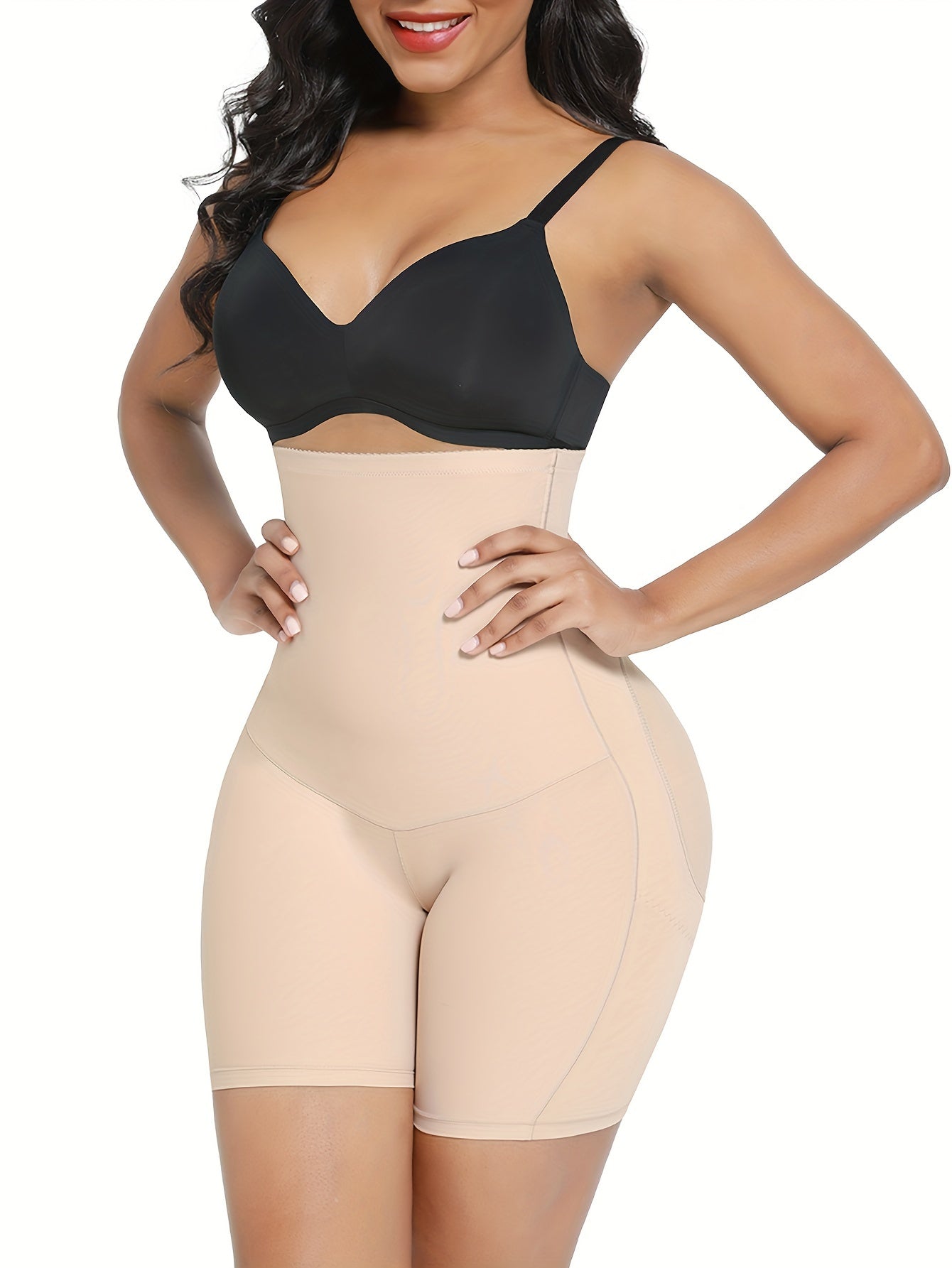 Wholesale High Waisted Slimming Belly Shaper Shorts Butt Lifter With 2 Steel Bones - Hiccupzz